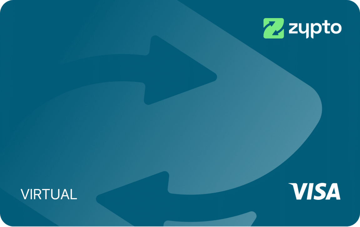 Blue virtual crypto Visa card
