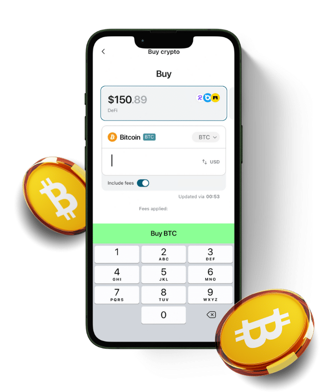 Zypto Bitcoin wallet interface